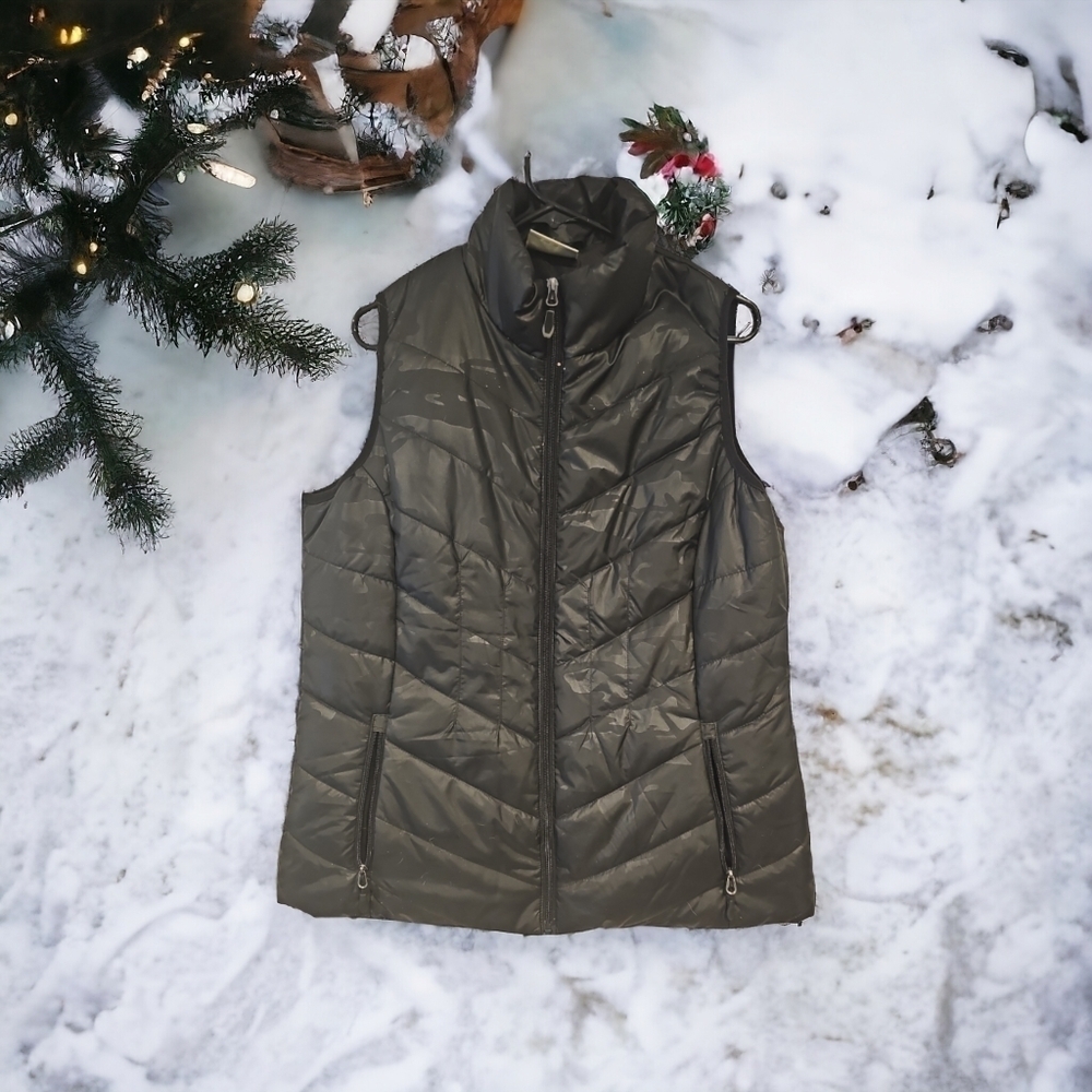 RUSTIC RIDGE MENS VEST Fishing Hunting gray Gray patterned zip vest sz XL - Picture 3 of 13